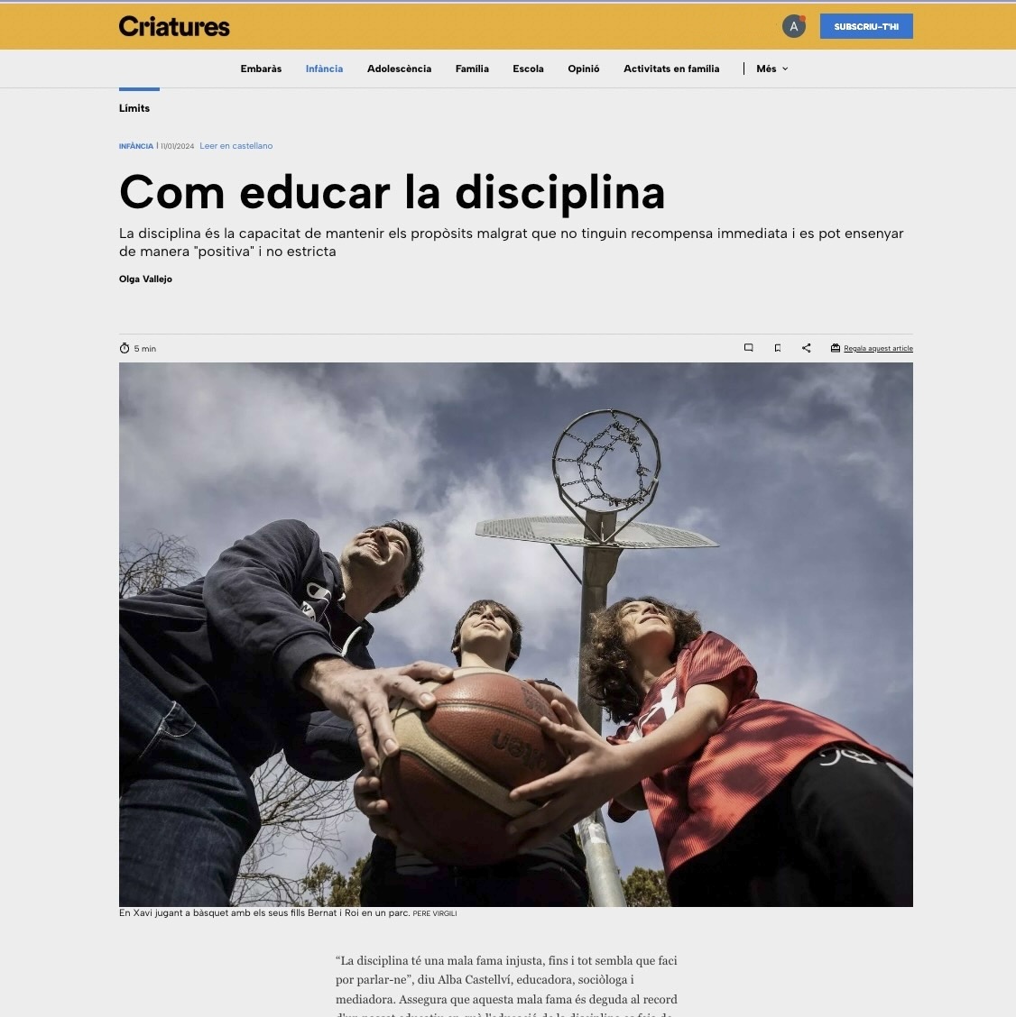 Educar la disciplina ARA CRIATURES